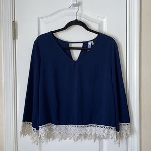 Francesca’s Collection Navy Blue Blouse